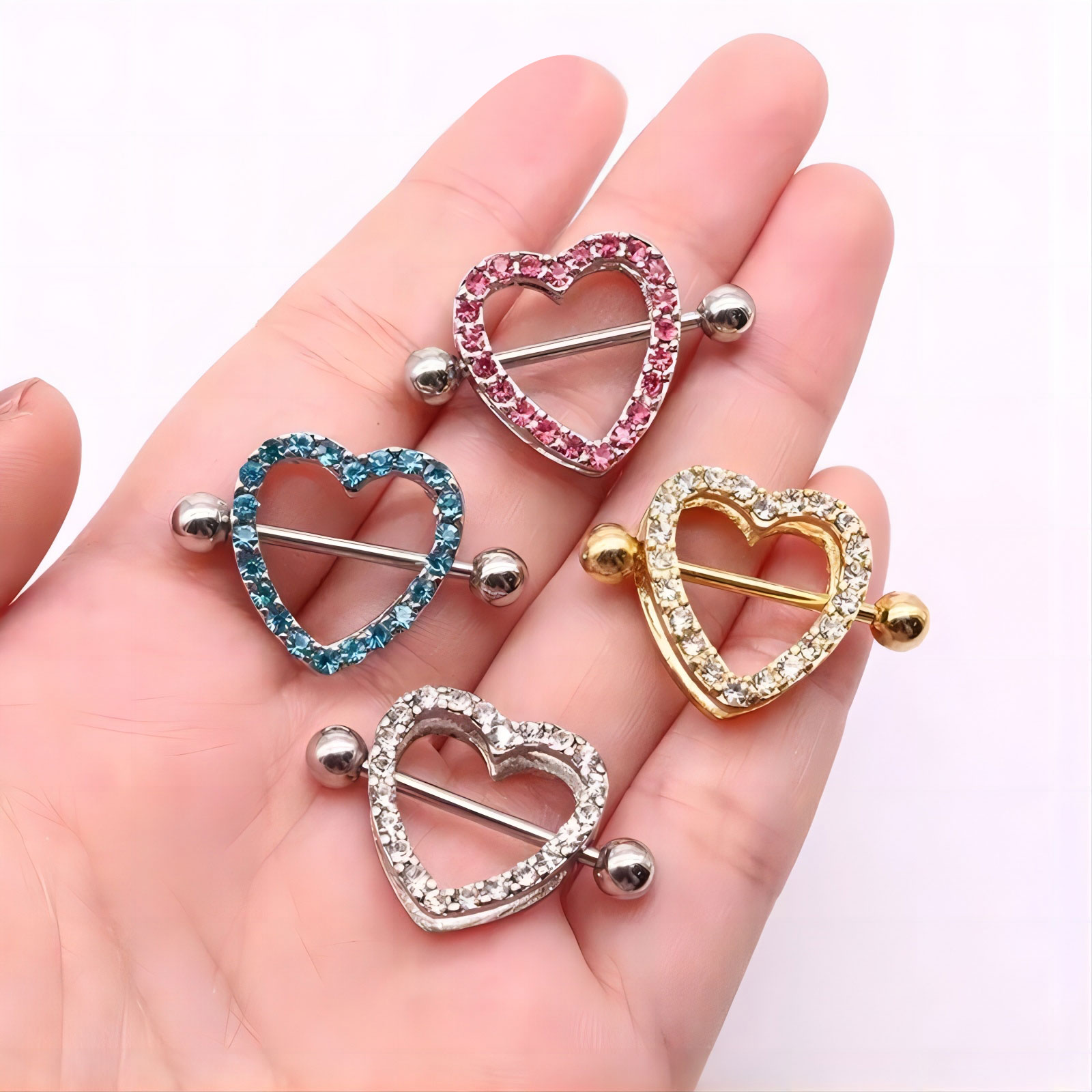2pcs Heart Gem Dangle Nipple Rings Chain Nipple Shield Ring Body Jewelry Nipple Shield Rings Jewelry Helix Piercing Barbell
2pcs Heart Gem Dangle Nipple Rings Chain Nipple Shield Ring Body Jewelry Nipple Shield Rings Jewelry Helix Piercing Barbell