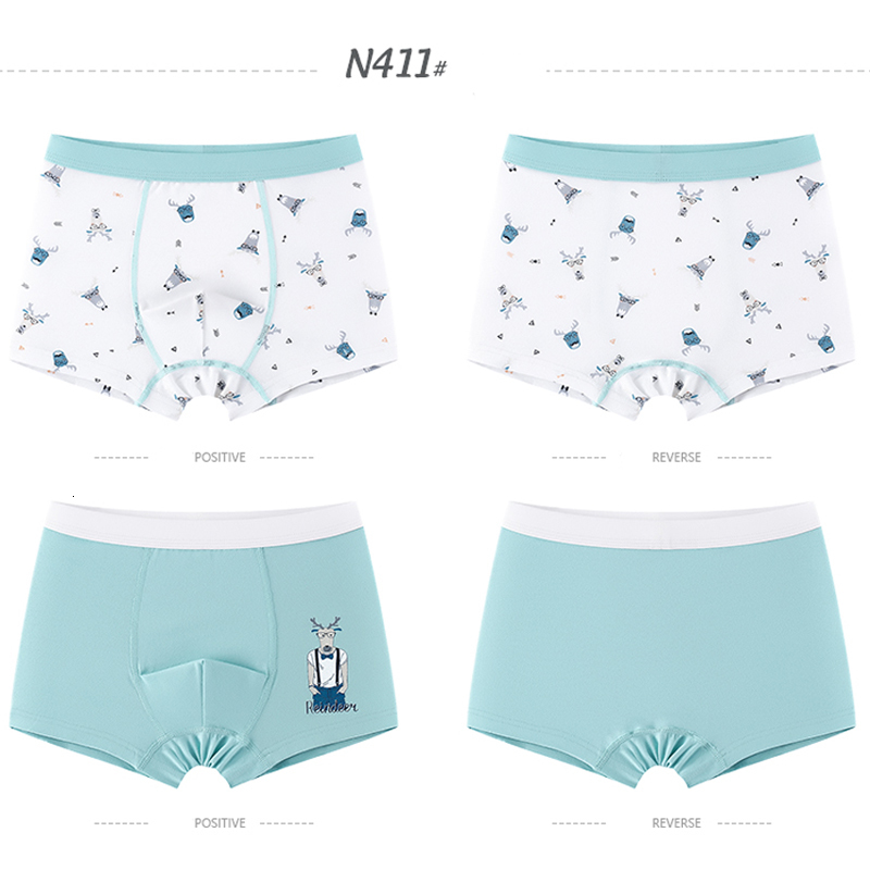 Panties 4 Pcs High Quality Children s Underwear for Kids Cartoon Cat Shorts Soft Cotton Underpants Boys Teenage Striped 4 16T 221205