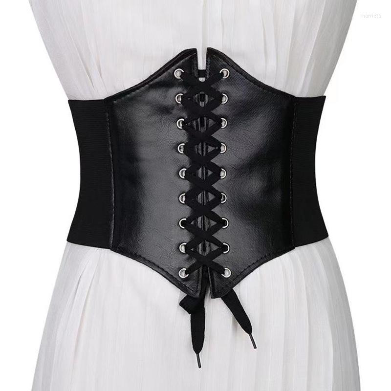 Belts Designer Punk Style Width Vest Women Elastic Bandage PU Leather Short Skirt Top 5 Colors Belt Rope Buckle For Ladies Waistband, Black
Belts Designer Punk Style Width Vest Women Elastic Bandage PU Leather Short Skirt Top 5 Colors Belt Rope Buckle For Ladies Waistband, Black