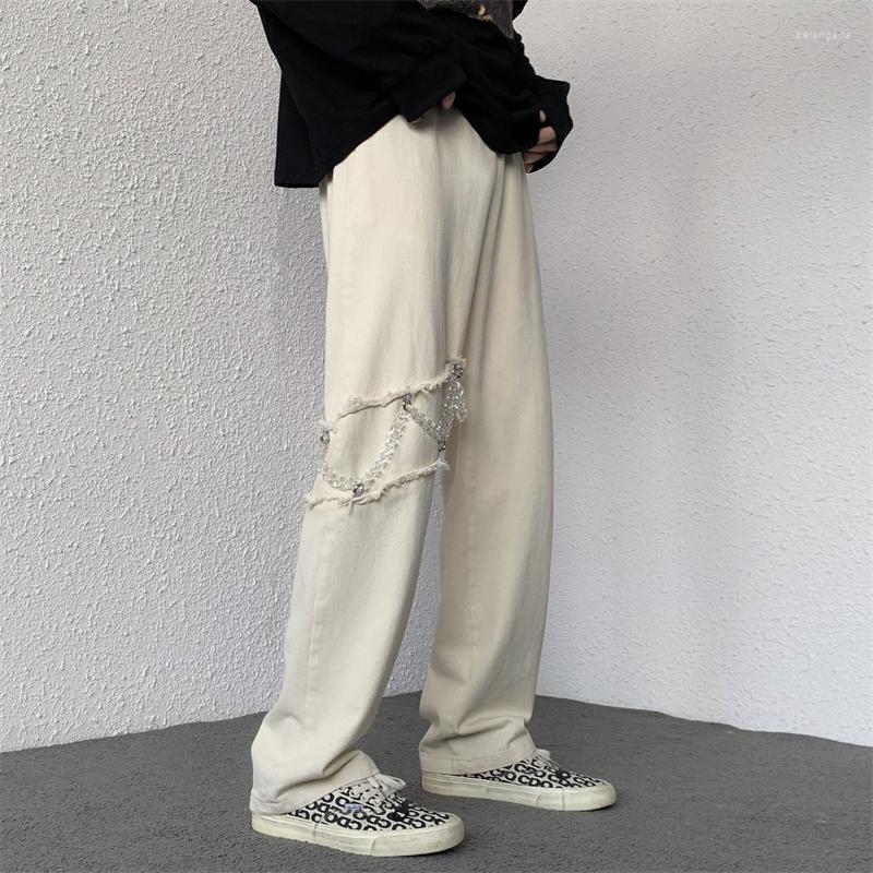 Women's Pants 2022 Chain High Waist Jeans Women Harajuku Trendy Slim Straight Handsome Hip-Hop Street Trousers For Man, Khaki
Women's Pants 2022 Chain High Waist Jeans Women Harajuku Trendy Slim Straight Handsome Hip-Hop Street Trousers For Man, Khaki