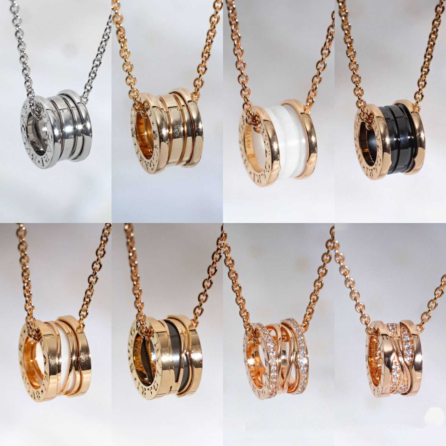Bulgar Necklace designer necklace Gree Spring 18k Rose Gold Couple Full Diamond Collar Chain Charm Gift
Bulgar Necklace designer necklace Gree Spring 18k Rose Gold Couple Full Diamond Collar Chain Charm Gift
