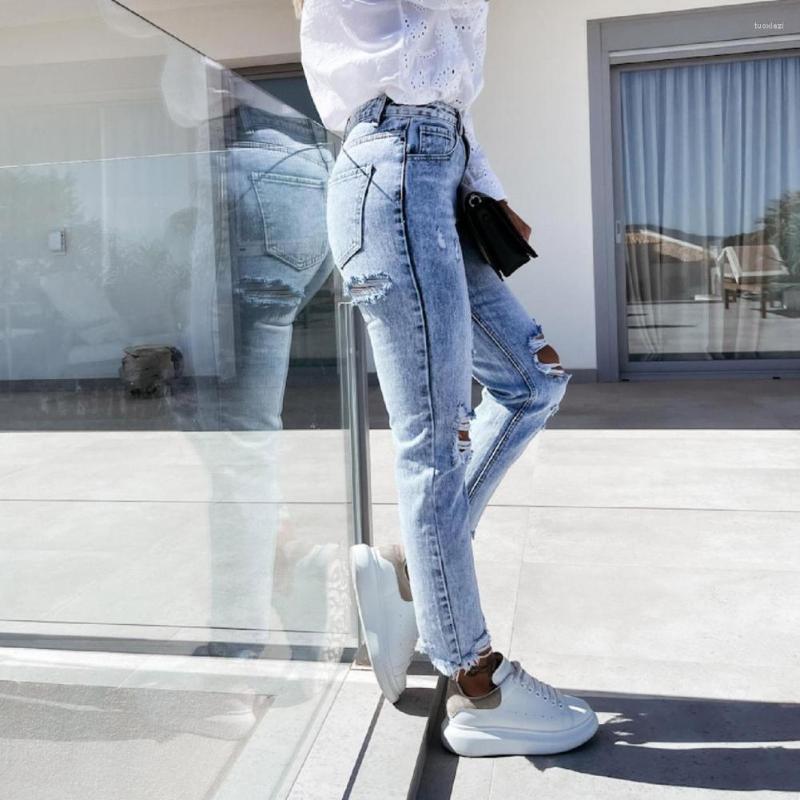 Women' Jeans Casual Women Washed Denim Pants Broken Holes Hole Straight Cropped, Denim blue
Women' Jeans Casual Women Washed Denim Pants Broken Holes Hole Straight Cropped, Denim blue