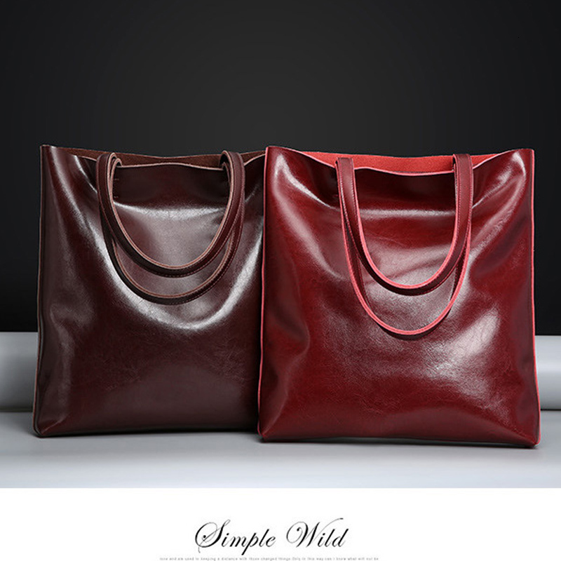 Evening Bags Cow Leather Ladies Genuine Handbags Big Women Large Vintage Female Office Hand Shoulder For Tote 221203