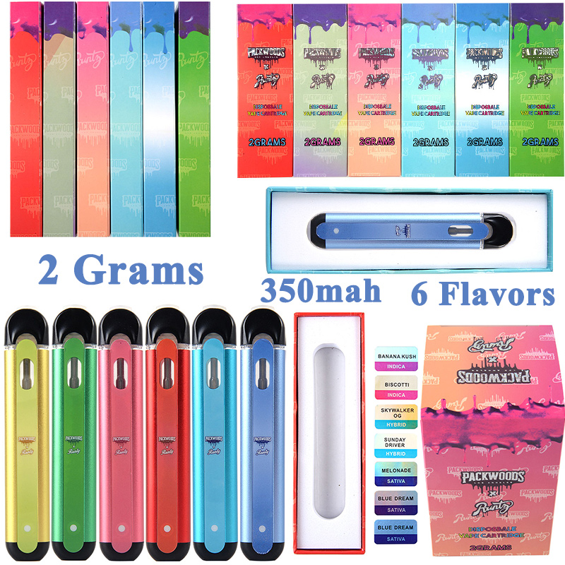 New Premium 2 Grams Packwoods X Runty Disposable Vape Pens 350mAh Rechargeable E Cigarettes Battery Empty Disposables Device Pods With 6 Flavors
New Premium 2 Grams Packwoods X Runty Disposable Vape Pens 350mAh Rechargeable E Cigarettes Battery Empty Disposables Device Pods With 6 Flavors