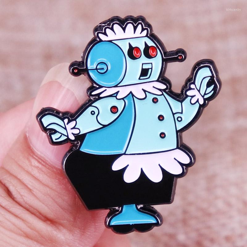 Brooches The Jetsonnns TV Series Rosey Robot Blue Enamel Pins Machine Housekeeper Lapel Pin Shirt Bag Badge Jewelry Gift For Friends
Brooches The Jetsonnns TV Series Rosey Robot Blue Enamel Pins Machine Housekeeper Lapel Pin Shirt Bag Badge Jewelry Gift For Friends