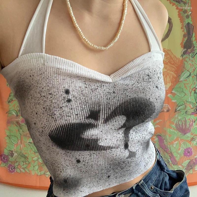 Women' Tanks Sexy Off Shoulder White Halters Summer Abstract Print Lace Up Camis Vintage Grunge Streetwear Retro Backless Harajuku Crop
Women' Tanks Sexy Off Shoulder White Halters Summer Abstract Print Lace Up Camis Vintage Grunge Streetwear Retro Backless Harajuku Crop