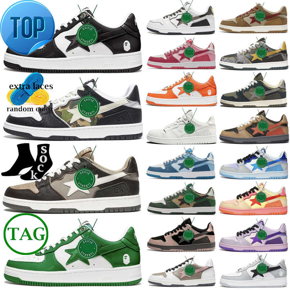 TOP 2023 with box Bapestas Baped Mens Womens Sk8 Shoes A Bathing BapeStar Sta Camo Black White Green Red Orange Pink Camouflage Designer, Color # 10
TOP 2023 with box Bapestas Baped Mens Womens Sk8 Shoes A Bathing BapeStar Sta Camo Black White Green Red Orange Pink Camouflage Designer, Color # 10