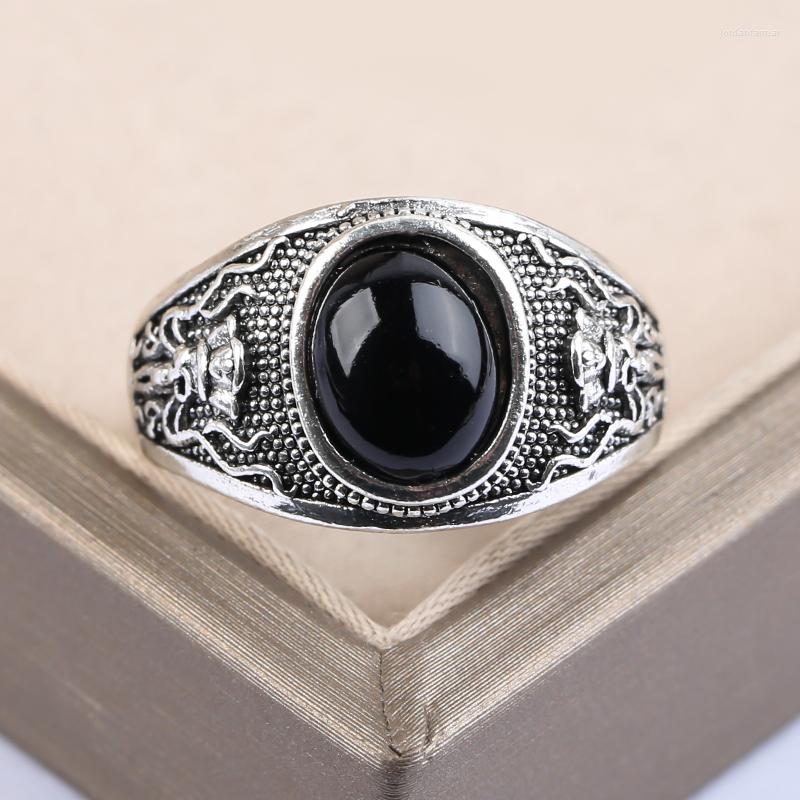 Cluster Rings Fashion Men's Black Skull Ring Vintage Jewelry Punk Gothic Pirate Oval Stone For Men Party Hip Hop
Cluster Rings Fashion Men's Black Skull Ring Vintage Jewelry Punk Gothic Pirate Oval Stone For Men Party Hip Hop