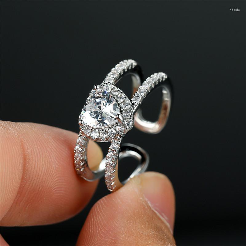 Wedding Rings Vintage Female Crystal Heart Open Ring Charm Gold Silver Color Engagement Luxury White Zircon Stone For Women
Wedding Rings Vintage Female Crystal Heart Open Ring Charm Gold Silver Color Engagement Luxury White Zircon Stone For Women