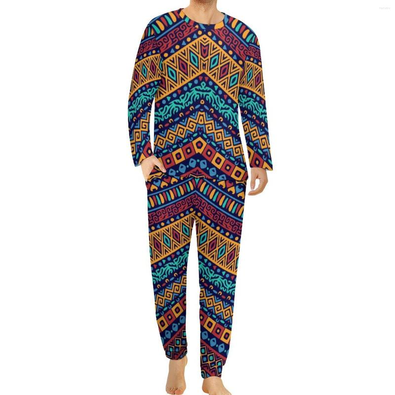 Men' Sleepwear African Tribal Pajamas Vintage Print Male Long Sleeve Lovely Set 2 Pieces Sleep Winter Graphic Home Suit Gift Idea, Style-5
Men' Sleepwear African Tribal Pajamas Vintage Print Male Long Sleeve Lovely Set 2 Pieces Sleep Winter Graphic Home Suit Gift Idea, Style-5