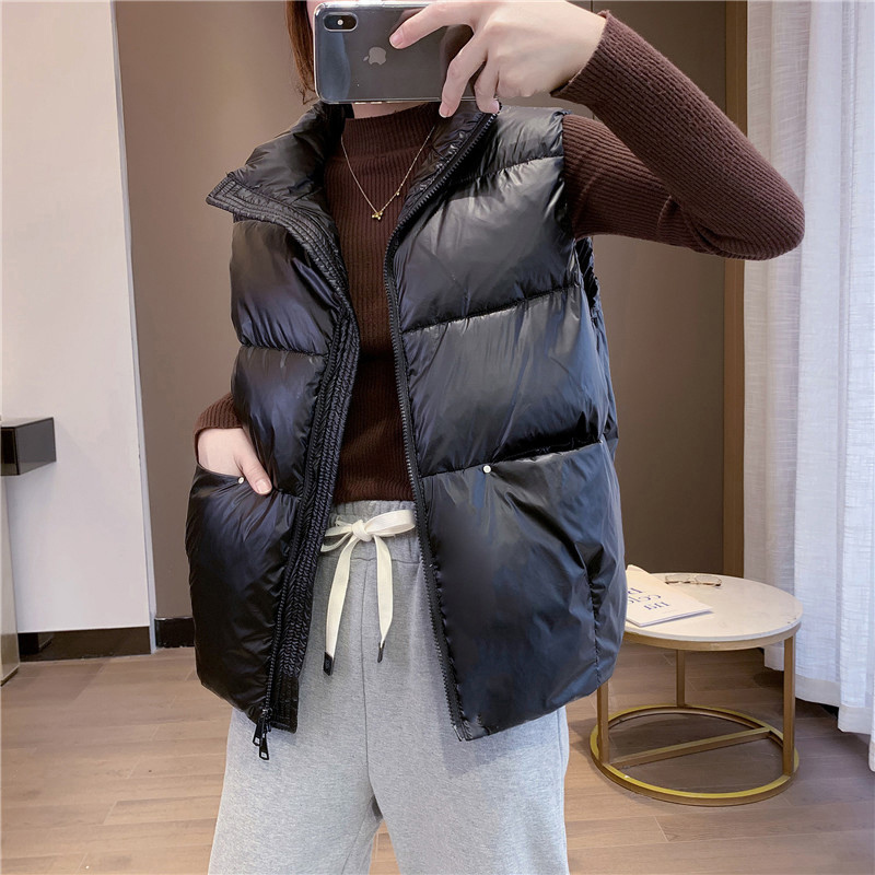 Women's Down Parkas Spring Slim Duck Vest Women Basic Waistcoat Autumn Fashion Short Puffer Jacket Casual NV1601 221205