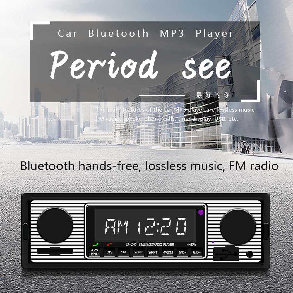 Car Mp3 Player Hd FM Radio Bluetooth-compatible Hands-free Call U Disk Card Aux Radio With Remote Control