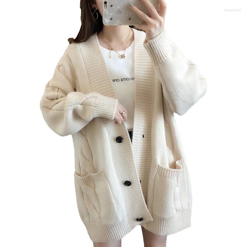Women's Knits Women Spring Autumn Knitted Cardigans Wild Single Breasted Pockets Mid-Length Solid Knitwear Casual Sweater Female Tops G1192, Beige
Women's Knits Women Spring Autumn Knitted Cardigans Wild Single Breasted Pockets Mid-Length Solid Knitwear Casual Sweater Female Tops G1192, Beige