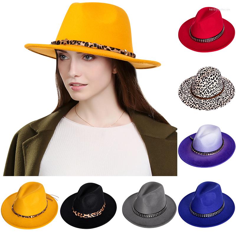 Berets Colorful FMen Women Wide Big Brim Wool Felt Fedoras Hat Spring Autumn Top With Belt Buckle Jazz Trilby Caps, Mz-0068
Berets Colorful FMen Women Wide Big Brim Wool Felt Fedoras Hat Spring Autumn Top With Belt Buckle Jazz Trilby Caps, Mz-0068