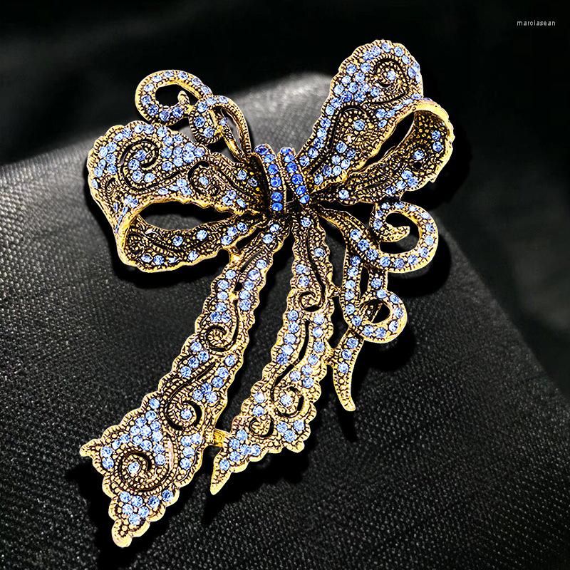 Brooches Creative High-end Rhinestone Brooch Alloy Retro Bow Women's Corsage Accessories Pin
Brooches Creative High-end Rhinestone Brooch Alloy Retro Bow Women's Corsage Accessories Pin