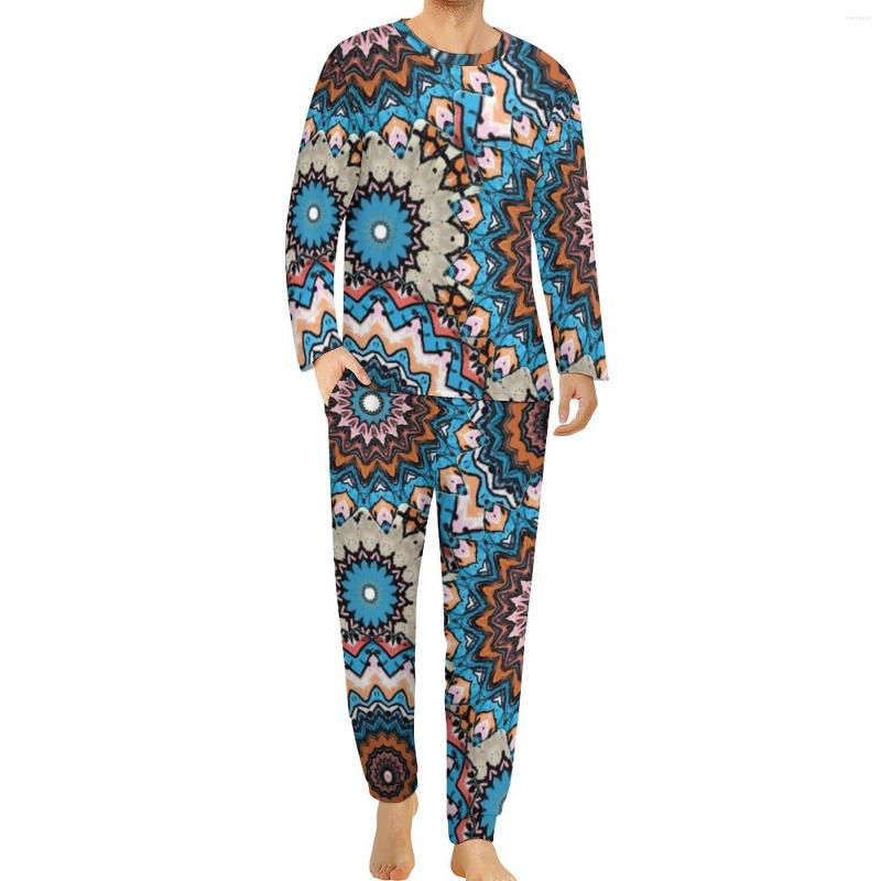 Men' Sleepwear Vintage Mandala Pajamas Men Floral Print Warm Spring Long-Sleeve 2 Piece Night Graphic Pajama Sets Big Size, Style-1
Men' Sleepwear Vintage Mandala Pajamas Men Floral Print Warm Spring Long-Sleeve 2 Piece Night Graphic Pajama Sets Big Size, Style-1
