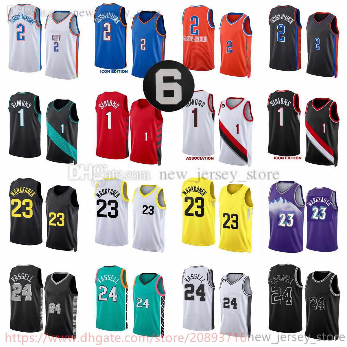custom XS-6XL 2022-23 New Basketball Stitched Jersey 2 Shai Gilgeous-Alexander 1 Anfernee Simons 23 Lauri Markkanen 24 Devin Vassell 6 patch men women youth, Stitched (with team logo)
custom XS-6XL 2022-23 New Basketball Stitched Jersey 2 Shai Gilgeous-Alexander 1 Anfernee Simons 23 Lauri Markkanen 24 Devin Vassell 6 patch men women youth, Stitched (with team logo)
