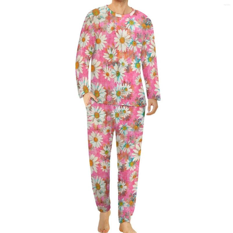 Men' Sleepwear White Daisy Pajamas Long Sleeve Pink Floral Print 2 Pieces Casual Pajama Sets Autumn Man Graphic Elegant Oversize Home Suit, Style-8
Men' Sleepwear White Daisy Pajamas Long Sleeve Pink Floral Print 2 Pieces Casual Pajama Sets Autumn Man Graphic Elegant Oversize Home Suit, Style-8