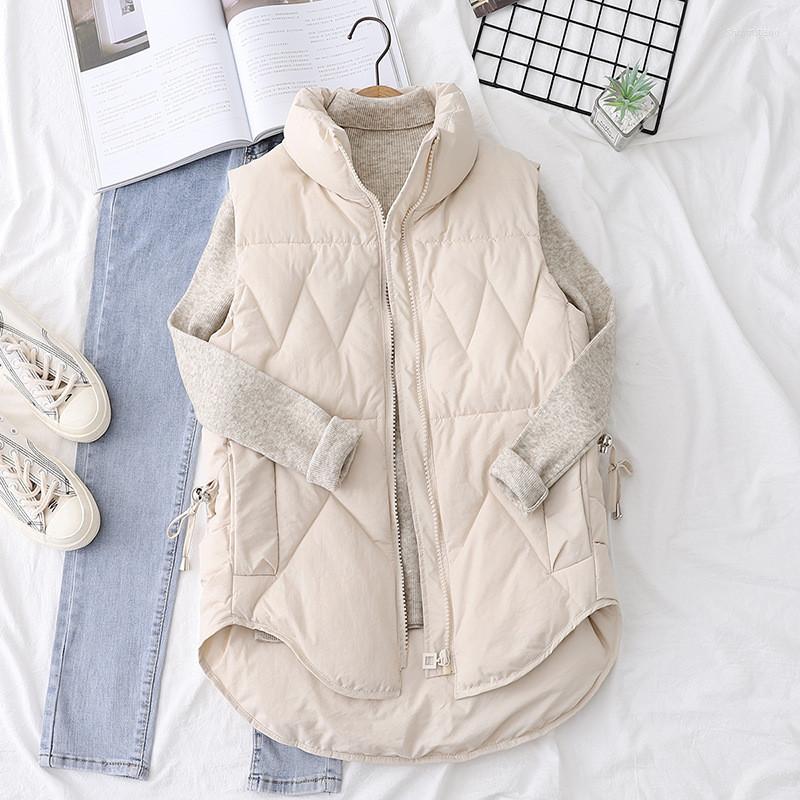 Women's Vests Spring Autumn Vest Women Stand Collar Drawstring Warm Down Cotton Waistcoat Loose Long Zipper Sleeveless Jacket Female G724, Black
Women's Vests Spring Autumn Vest Women Stand Collar Drawstring Warm Down Cotton Waistcoat Loose Long Zipper Sleeveless Jacket Female G724, Black