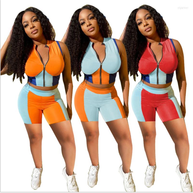 Women' Tracksuits Sleeveless Patchwork Women Set Summer Sexy Club Party 2 Pieces Outfits For Womne Suit, Orange
Women' Tracksuits Sleeveless Patchwork Women Set Summer Sexy Club Party 2 Pieces Outfits For Womne Suit, Orange