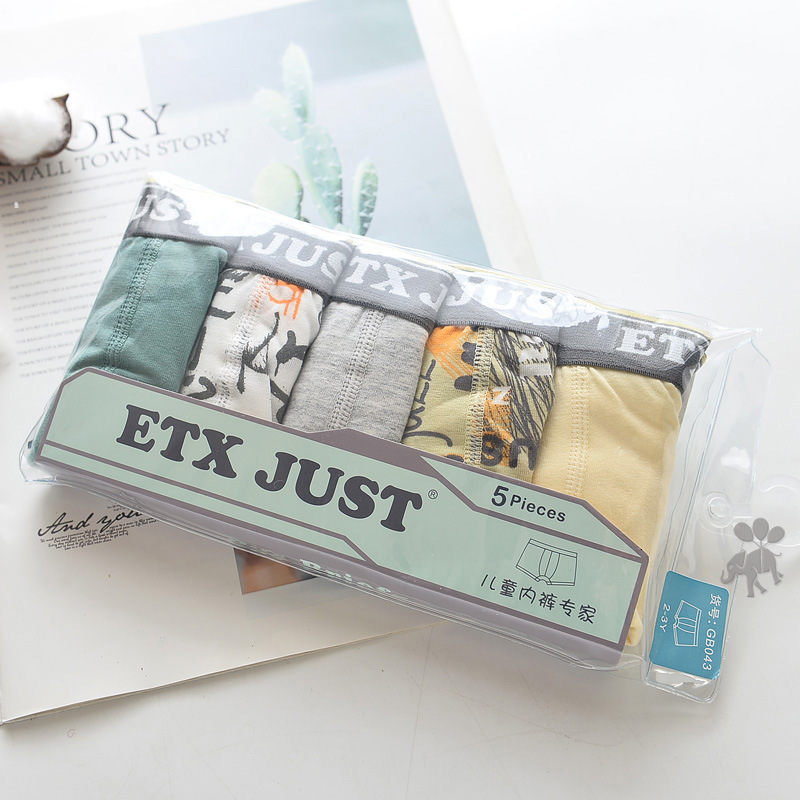 Panties 5pcs pack Korean Boxers Underwear Boys High Quality Cotton Boy Cute Children s Underpants Toddler Baby Shorts 221205