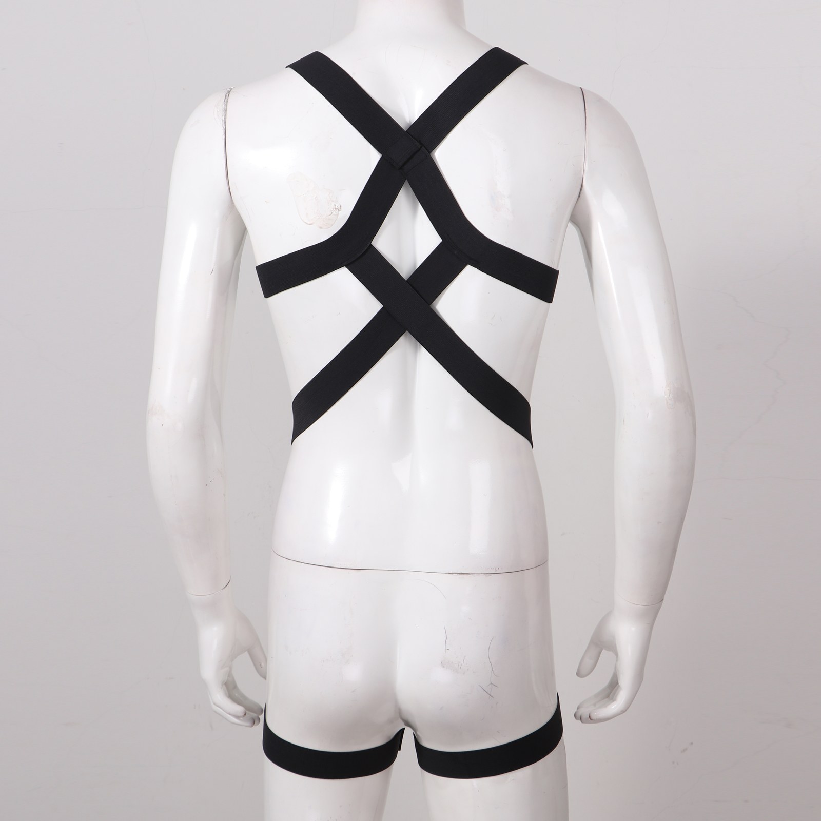 Suspenders Men Body Shoulder Chest Harness Belt Elastic Straps Criss Cross Back Hollow Out Onepiece Jockstrap Bodysuit 221205