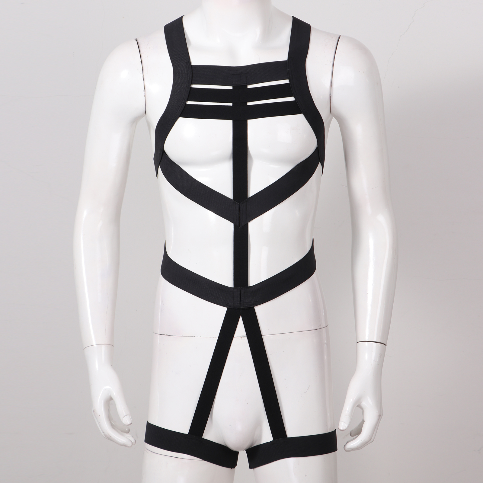 Suspenders Men Body Shoulder Chest Harness Belt Elastic Straps Criss Cross Back Hollow Out Onepiece Jockstrap Bodysuit 221205