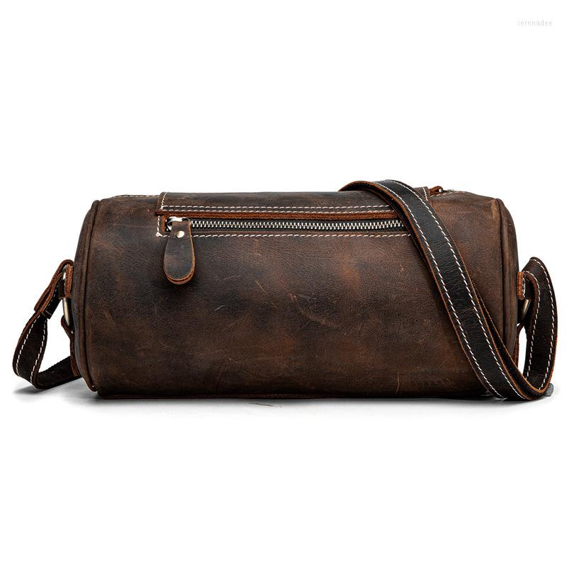 Evening Bags High Quality Leather Shoulder Bag Purses And Handbags Crossbody For Women Vintage Barrel Solid Zipper Straddle, Light brown
Evening Bags High Quality Leather Shoulder Bag Purses And Handbags Crossbody For Women Vintage Barrel Solid Zipper Straddle, Light brown