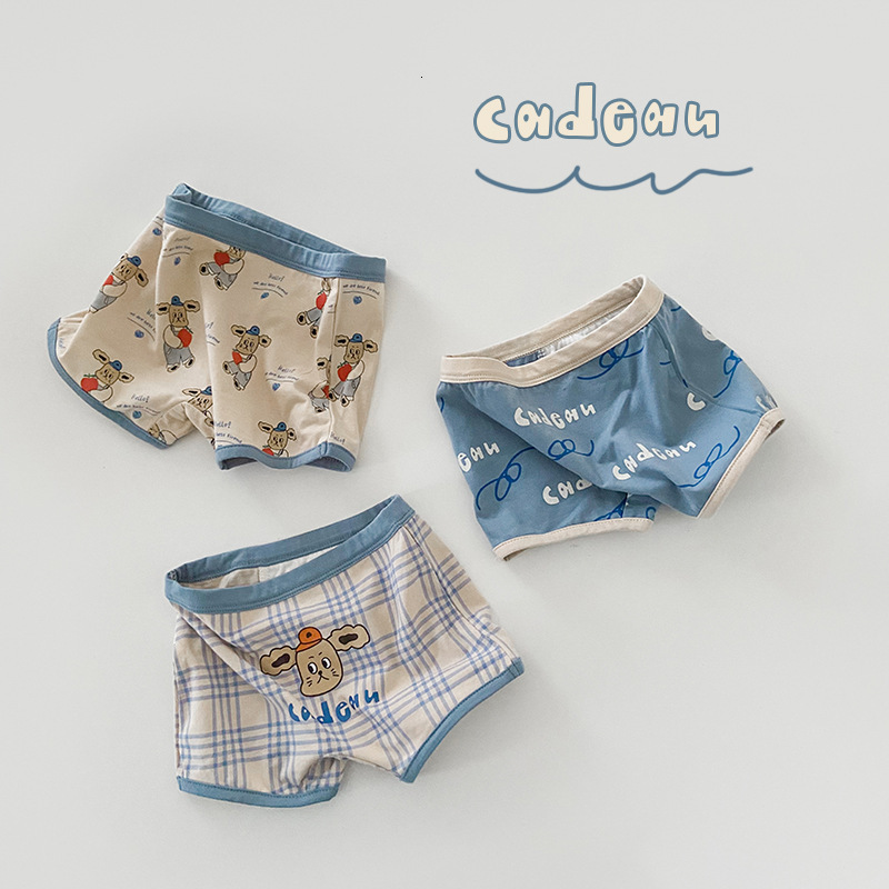 Panties 1146A Children s Underwear N076 3Pcs Lot Cartoon Tiger Print Baby Boy Boxer Cotton Year Boys 221205