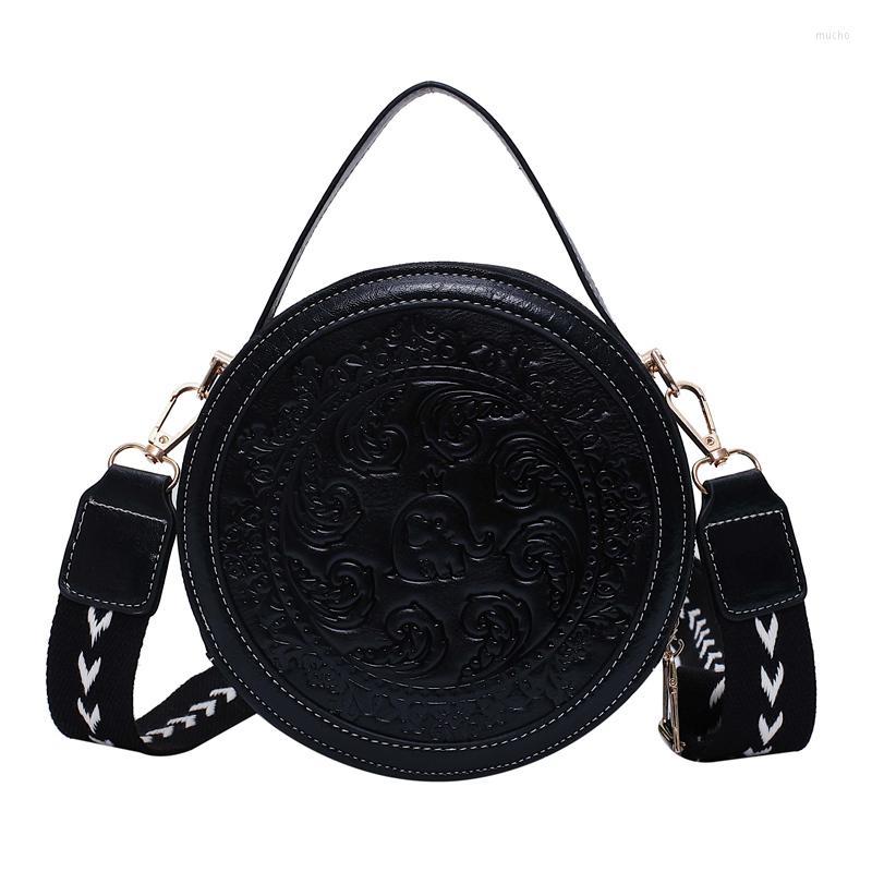 Evening Bags PU Leather Embossed Ladies Hand Bag Vintage Round Messenger Wide Shoulder Strap Single Women's, Black
Evening Bags PU Leather Embossed Ladies Hand Bag Vintage Round Messenger Wide Shoulder Strap Single Women's, Black