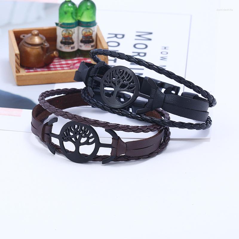 Bangle Trendy Punk Black Brown Wristband Leather Bracelet Men Vintage Christmas Santa Tree Braided For Male Bangles
Bangle Trendy Punk Black Brown Wristband Leather Bracelet Men Vintage Christmas Santa Tree Braided For Male Bangles