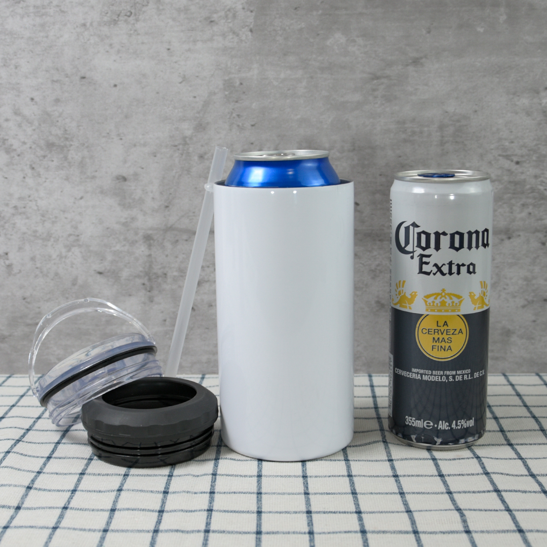 Local Warehouse 16oz 4 in 1 Sublimation Can cooler with 2 Lids and Straw Stainless Steel Cola Bottles Double Wall Coffee Mug New Arrival Z11, White subliamtion 4 in 1
Local Warehouse 16oz 4 in 1 Sublimation Can cooler with 2 Lids and Straw Stainless Steel Cola Bottles Double Wall Coffee Mug New Arrival Z11, White subliamtion 4 in 1