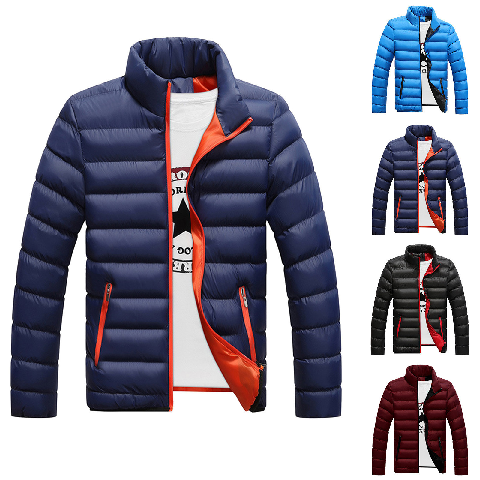 Mens Down Parkas Winter Jacket Men Fashion Stand Collar Male Parka Solid Thick s And Coats Man M6xl 221206, Db