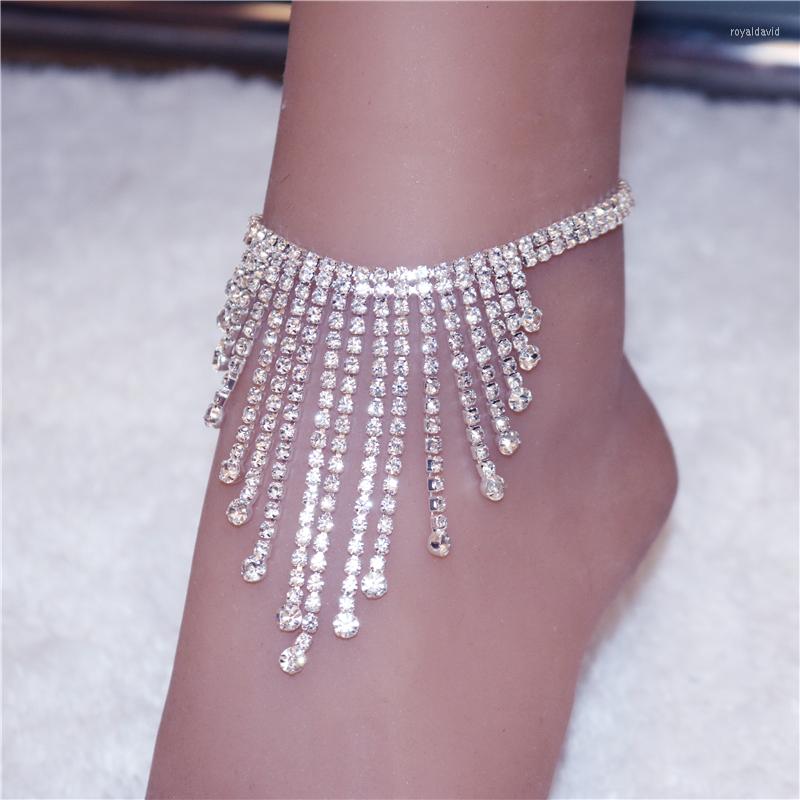 Anklets Fashion Luxury Tassel Anklet Rhinestone Tennis Chain Foot Jewelry For Women Summer Beach Sexy Barefoot
Anklets Fashion Luxury Tassel Anklet Rhinestone Tennis Chain Foot Jewelry For Women Summer Beach Sexy Barefoot