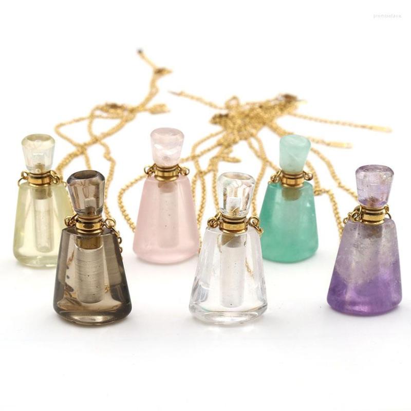 Pendant Necklaces XSM Geometric Shape Perfume Bottle For Women Men Natural Crystal Quartzs Stone Essential Oil Diffuser Jewelry
Pendant Necklaces XSM Geometric Shape Perfume Bottle For Women Men Natural Crystal Quartzs Stone Essential Oil Diffuser Jewelry