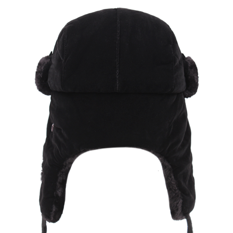 BeanieSkull Caps Soviet Military Badge Russian Ushanka Bomber Hat Pilot Faux Rabbit Winter With Fur Earmuffs Snow Cycling Ski 221205 - view 6