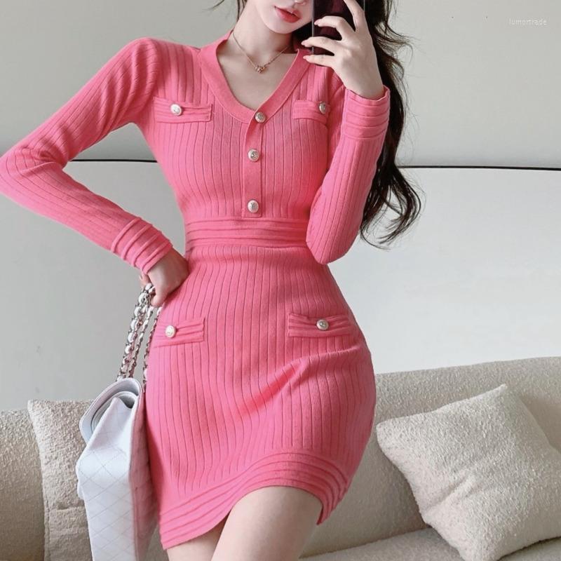 Casual Dresses Fall Winter Knit Sweater Dress Women Long Sleeve Slim Sexy Sheath Bodycon Korean Fashion Robe Femme Hiver Vestidos, Watermelon red
Casual Dresses Fall Winter Knit Sweater Dress Women Long Sleeve Slim Sexy Sheath Bodycon Korean Fashion Robe Femme Hiver Vestidos, Watermelon red