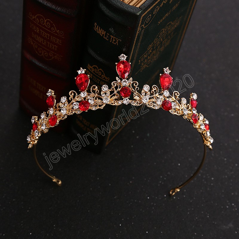 Vintage Bridal Wedding Tiaras Rhinestone Crystal Crown Hair Accessories Gold Silver Color Princess Headpiece