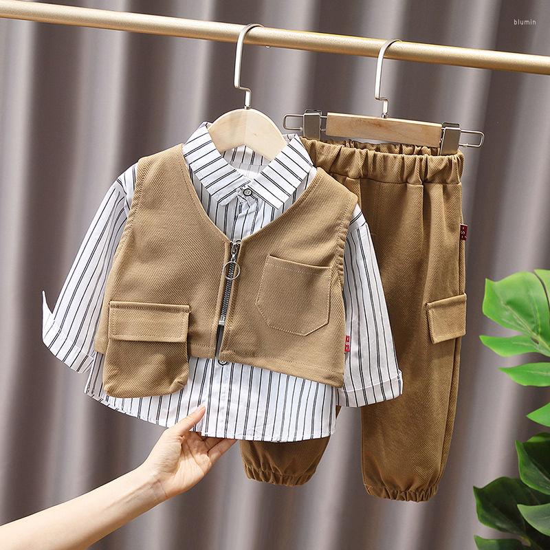 Clothing Sets Children's For Spring Boy Suit With Long Sleeves Shirts Vest Pant 3pcs Kids Handsome Fall Clothes Outfit, Black
Clothing Sets Children's For Spring Boy Suit With Long Sleeves Shirts Vest Pant 3pcs Kids Handsome Fall Clothes Outfit, Black