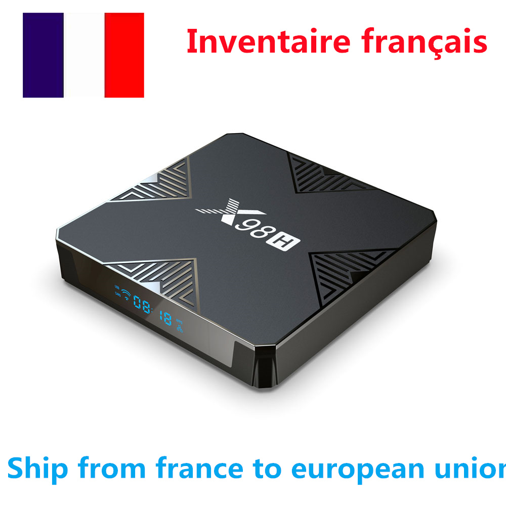 Ship from france X98H tv box Android 12 os Allwinner H618 BT5.0 Wifi6 2.4G 5G dual wifi 4K 2g 16g 4g32g