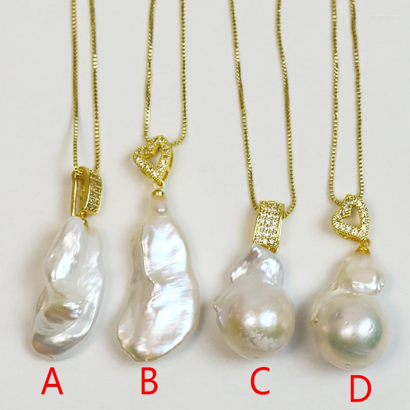 Pendant Necklaces 3 Pcs Fashion Freshwater Pearls Neckalce Design Baroque Necklace 90251