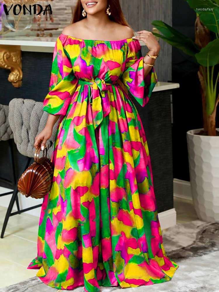 Casual Dresses VONDA Women Party Maxi Sundress 2022 Autumn Sexy Off Shoulder Bohemian Dress Belt Long Lantern Sleeve Vintage Floral Print, B-black
Casual Dresses VONDA Women Party Maxi Sundress 2022 Autumn Sexy Off Shoulder Bohemian Dress Belt Long Lantern Sleeve Vintage Floral Print, B-black