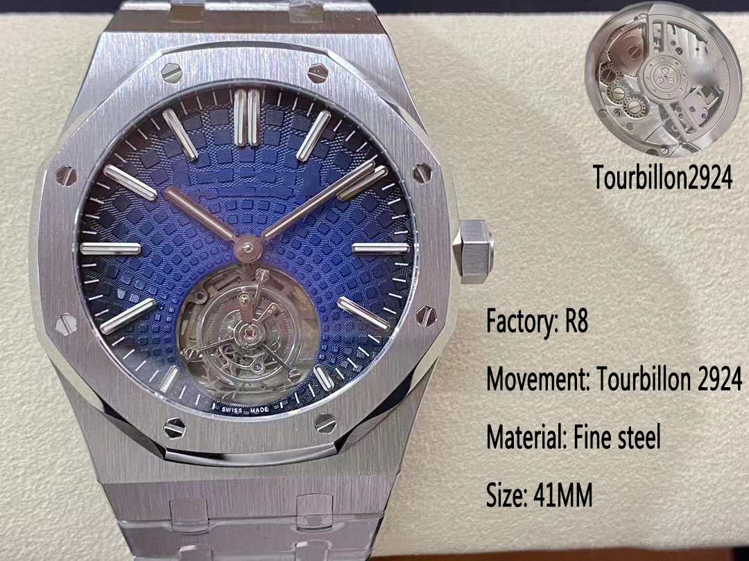 R8 Factory produces watch version V3 True tourbillon exclusive custom 2924 movement 72-hour power storage sapphire glass 904 fine steel original boxes and paper, 0.8mm
R8 Factory produces watch version V3 True tourbillon exclusive custom 2924 movement 72-hour power storage sapphire glass 904 fine steel original boxes and paper, 0.8mm