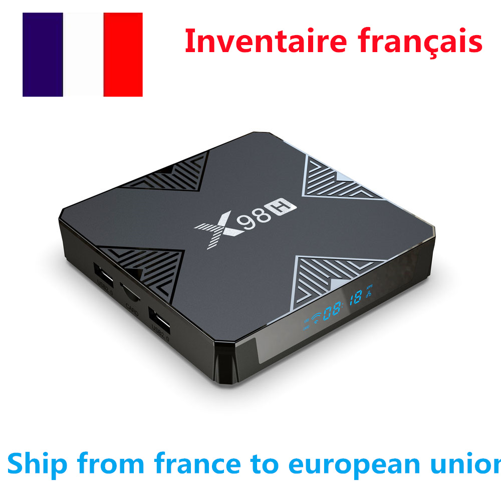 Ship from france X98H tv box Android 12 os Allwinner H618 BT5.0 Wifi6 2.4G 5G dual wifi 4K 2g 16g 4g32g
Ship from france X98H tv box Android 12 os Allwinner H618 BT5.0 Wifi6 2.4G 5G dual wifi 4K 2g 16g 4g32g