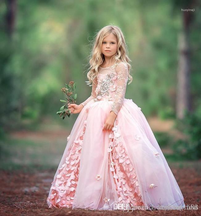 Girl Dresses Flower Lace Tulle For Wedding Birthday Party Cute Princess First Communion Pageant, As image
Girl Dresses Flower Lace Tulle For Wedding Birthday Party Cute Princess First Communion Pageant, As image
