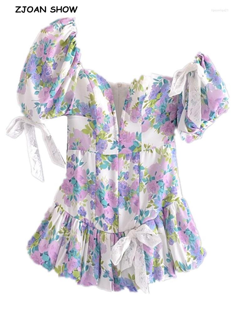 Casual Dresses Retro Women Spliced Bow Bandage Floral Print Mini Dress Sexy Short Lantern Sleeve One Shoulder Party, Multi
Casual Dresses Retro Women Spliced Bow Bandage Floral Print Mini Dress Sexy Short Lantern Sleeve One Shoulder Party, Multi