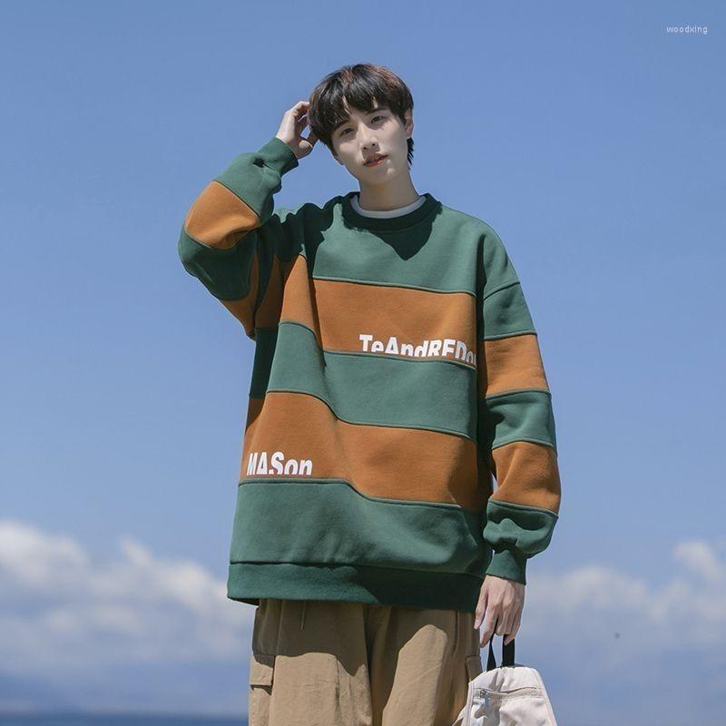 Men' Sweaters Autumn And Winter Striped Patchwork Men' Hoodie Vintage Ins Round Collar Pullovers Loose Comfortable Japanese Men, Green
Men' Sweaters Autumn And Winter Striped Patchwork Men' Hoodie Vintage Ins Round Collar Pullovers Loose Comfortable Japanese Men, Green