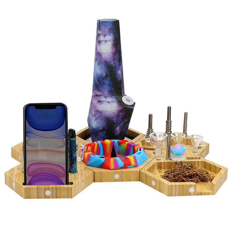 Hookahs Wooden hexagon rolling tray Creative magnetic suction removable operating tray portable tobacco smoking tool
Hookahs Wooden hexagon rolling tray Creative magnetic suction removable operating tray portable tobacco smoking tool