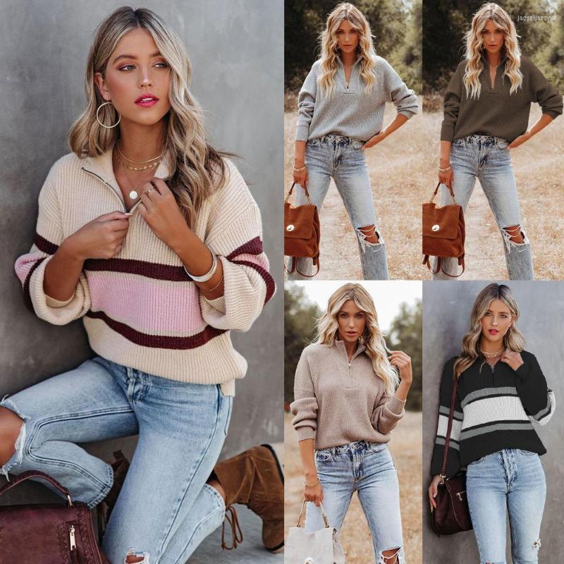 Women's Vests Autumn And Winter 2022 Women's Fashion Stripe Color Blocking Sweater Long Sleeve Zipper Lapel, Brown
Women's Vests Autumn And Winter 2022 Women's Fashion Stripe Color Blocking Sweater Long Sleeve Zipper Lapel, Brown