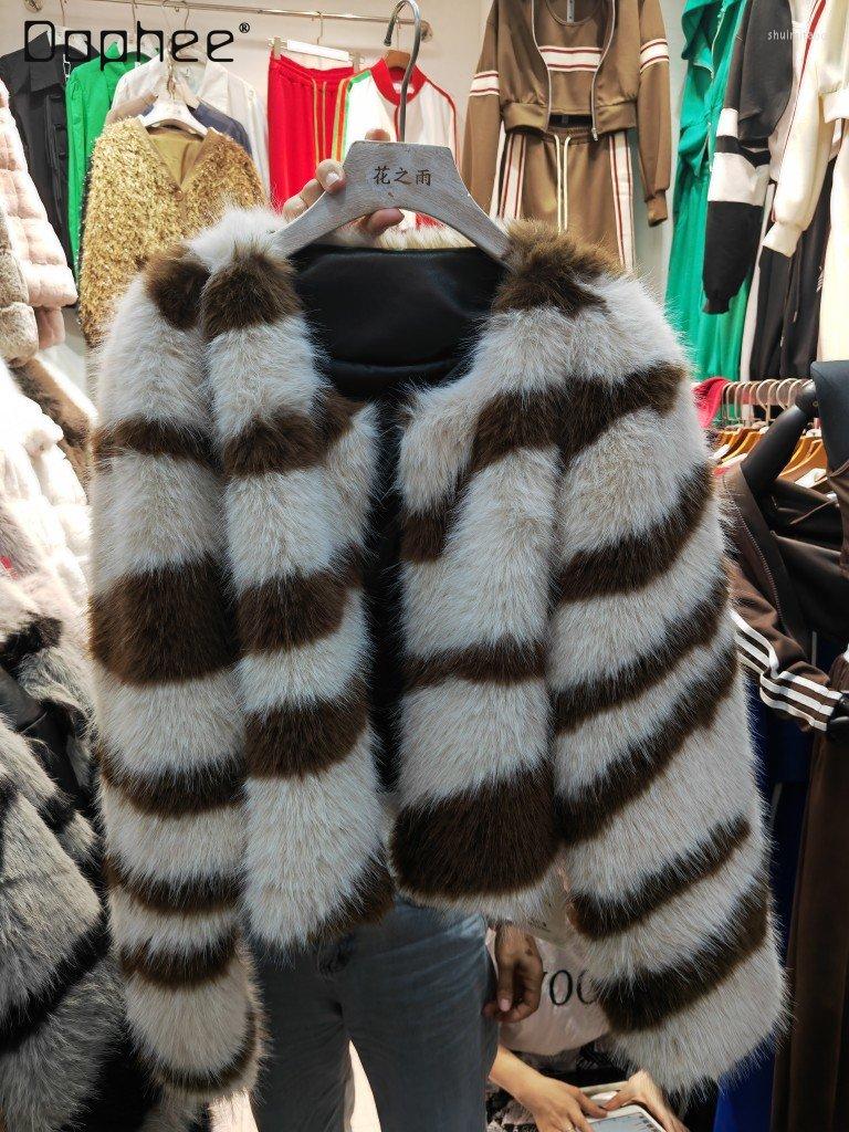 Women's Fur High-End Stylish Zebra Striped Green Jacket Ladies Fashion Retro Causal Women Winter Slimming Short Furry Coat Female, Black
Women's Fur High-End Stylish Zebra Striped Green Jacket Ladies Fashion Retro Causal Women Winter Slimming Short Furry Coat Female, Black